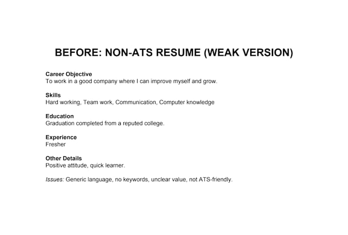 write a professional ats friendly resume